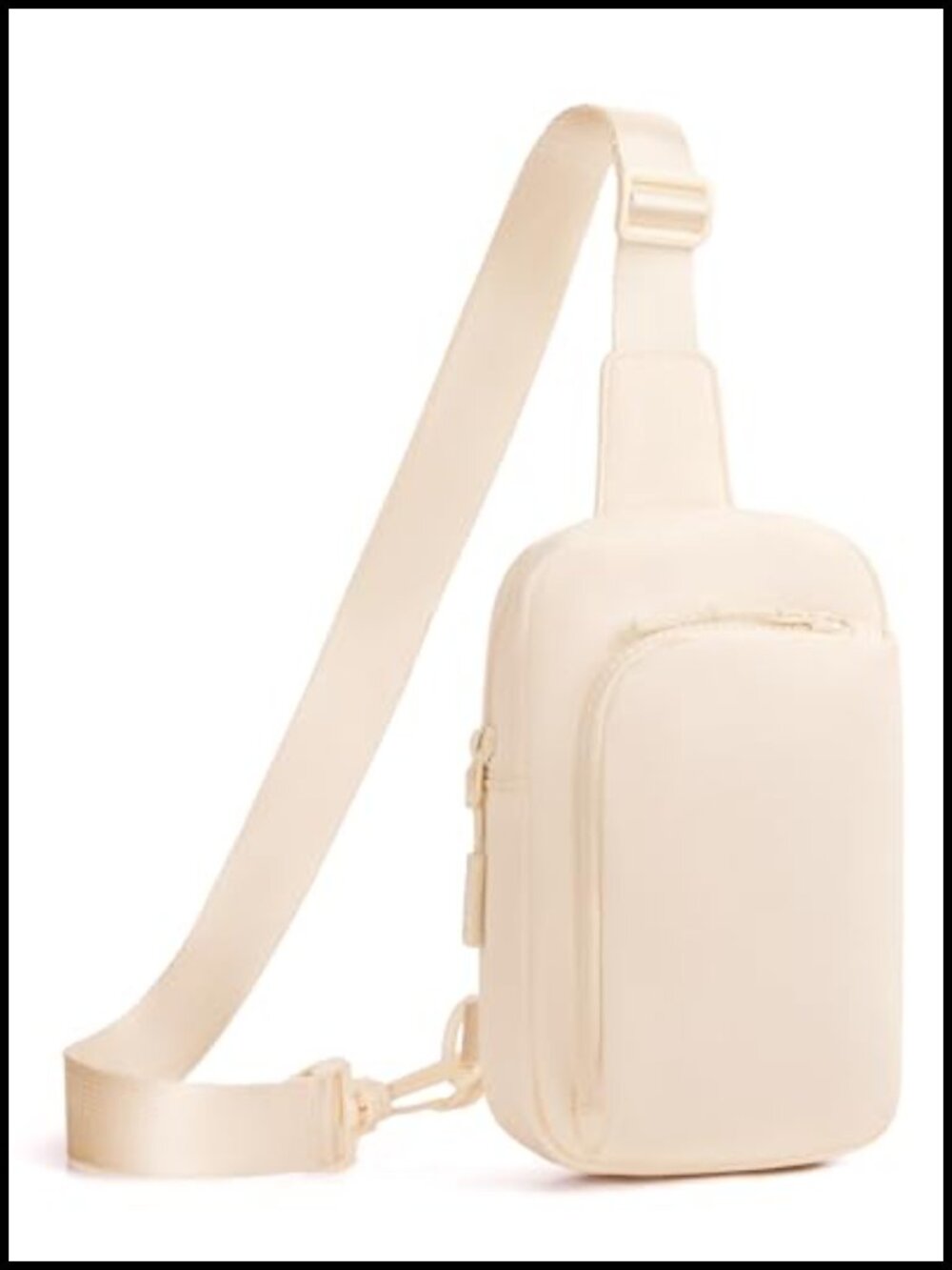 Small Crossbody Sling Bag Water Resistant Nylon Multi Pocket Adjustable Strap